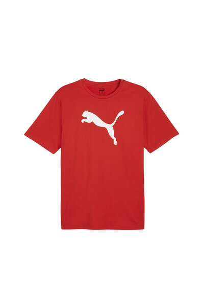 Puma Teamrise Logo Jersey Cotton Men's Casual T-Shirt 65870501 Red