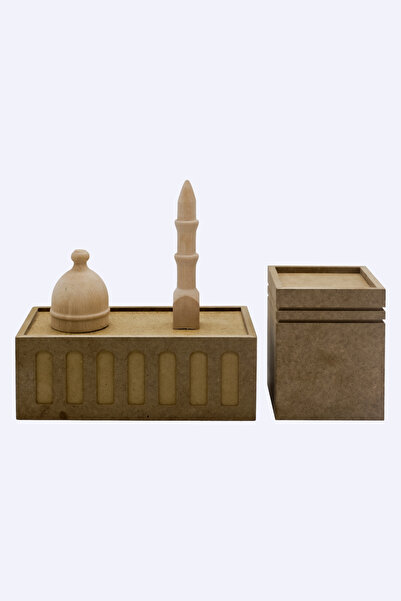 na neşeli ahşap DES39 Değerler Eğitimi Serisi Ahşap KÂBE + NEBEVİ Boyanabilir...