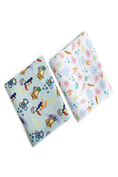 Milk & Moo 2-Piece Jungle Friends Baby Swaddle Blanket