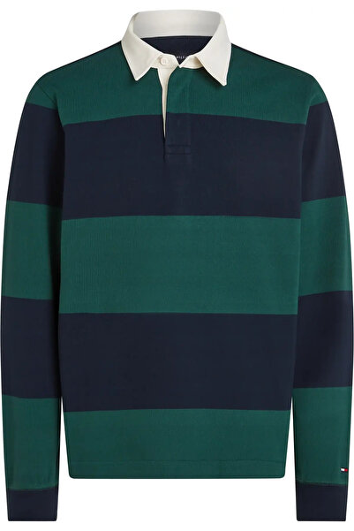 Tommy Hilfiger GIFTING RUGBY Erkek Yeşil Polo Sweatshirt