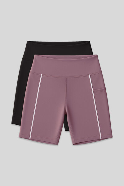 TOMMY LIFE Κολάν Biker Standard Fit Basic 2τεμαχίων Μαύρο-Σαπούνι Γαλάζιο για...