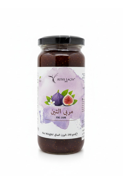 Atiye Laçin مربى التين 65% فاكهة، برطمان زجاجي 290 جرام