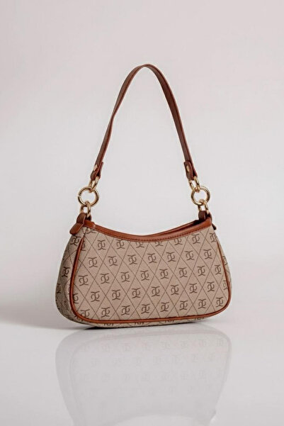 vattara حقيبة نسائية حقيبة كتف منقوشة من جلد المنك