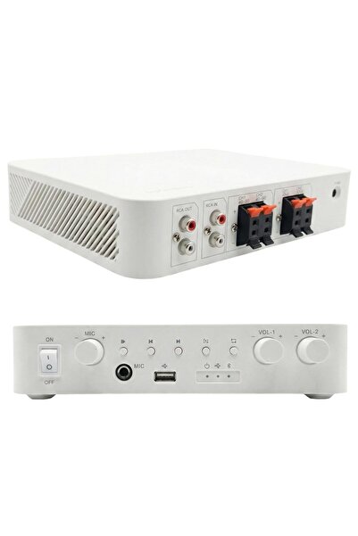 Hikvision DS-QAE0A60G1-VB 60W 2 Bölgeli Analog Amfi Amplifikatör USB/Bluetoot...