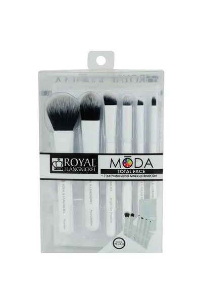 ROYAL AND LANGNICKEL Moda Total Face Brush Set 7 Pieces White