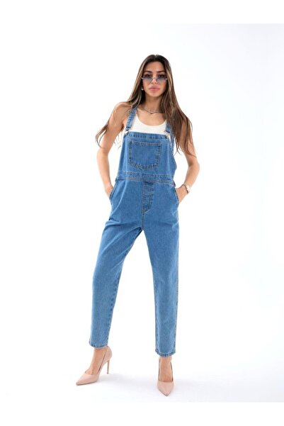 Wear Up 7126 Denim Jumpsuit-Blue