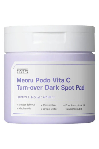 SUNGBOON EDITOR Meoru Podo VitaC Turn-over Dark Spot Pad Ser de fata dischete 60 buc