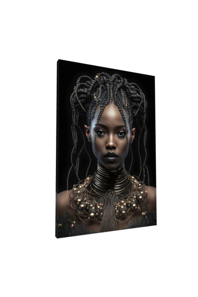 PozaTablou Pictură pe pânză: Portret regal cu accente africane 70x100 cm