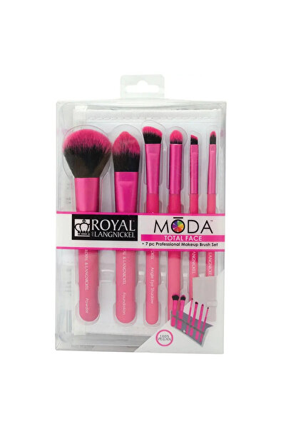 ROYAL AND LANGNICKEL Moda Total Face Brush Set 7 Pieces Pink