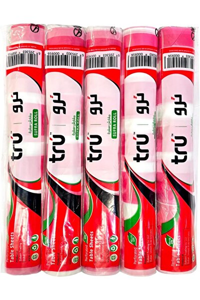 Tru ® ورق سفرة رول مثقب للاستخدام مرة واحدة مصنوع من مادة البولي إيثيلين عالي...