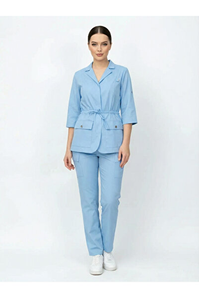 Class Üniforma Star Baby Blue Медицинска сестра Доктор Униформа Скрабс Униформа Жени