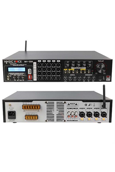 MAGİCVOCE Magicvoice MV-1218 240W 5 Bölgeli USB/SD/Bluetooth Hat Trafolu Prof...