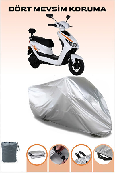 Breen Gri Skyjet Eco Line Uyumlu Scooter Brandası Elektrikli Motosiklet Brandası, Toz ve Su Koruması
