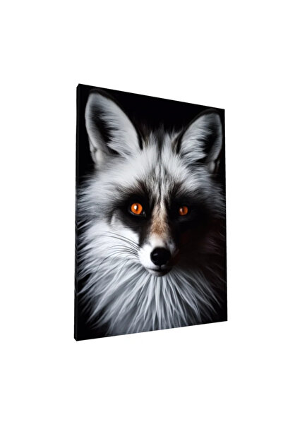 PozaTablou Portret pe pânză: Vulpe (Vulpes) cu ochi portocalii strălucitori -...