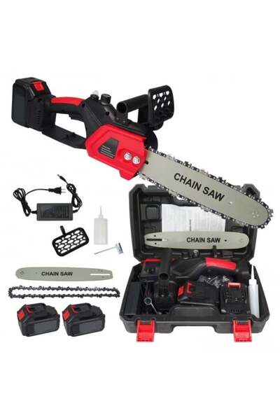 Campion Mini drujbă electrică 300 mm, 2 baterii de 48 V, bară de 12", kit de ...