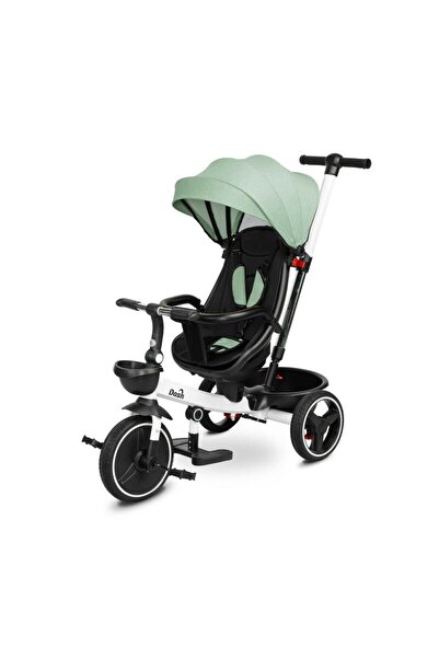 TOYZ by Caretero Tricicleta pentru copii Toyz Dash Green cu maner parental, scaun reversibil si spatar reglabil cu po