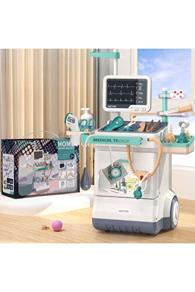 Timebox Set de doctor pentru copii, 26 de piese, masă de operație, lumini/sun...