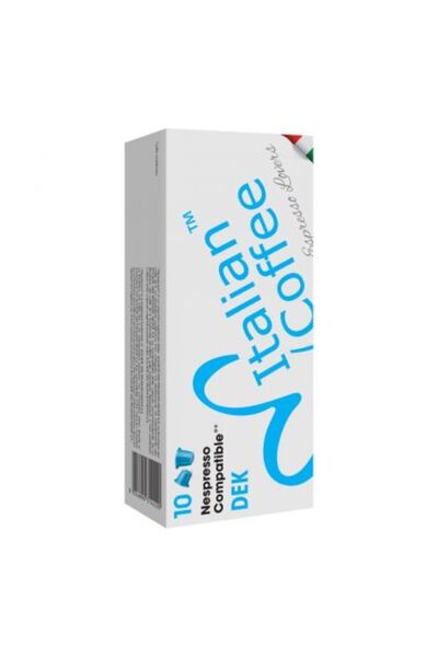 Italian Coffee , capsule cafea Decafeinato, compatibil cu Nespresso, 10 capsule