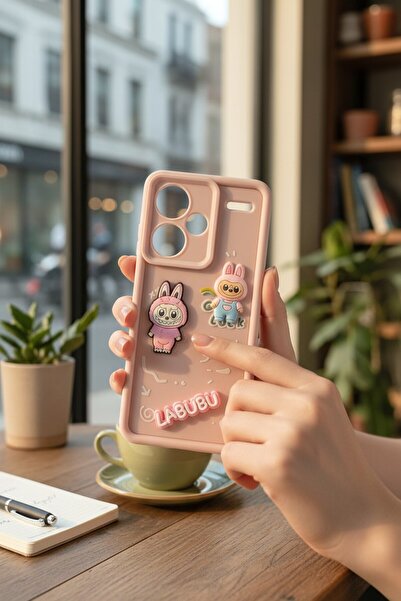 batuteknoloji Xiaomi Redmi Note 13 Pro Plus 5G Labubu Kabartma Yüzeyli Çikola...