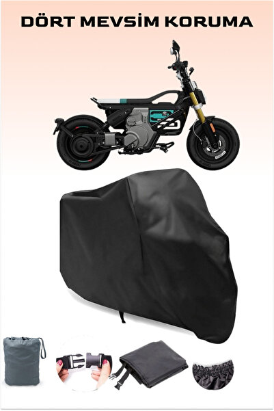 Breen Black Electric Motorcycle Bmw Ce-02 Compatible Motor Tarpaulin, Full Pr...