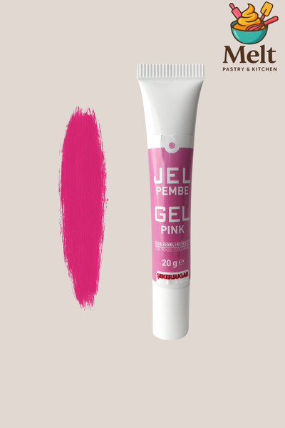 MELT PASTRY&KITCHEN ŞEKER & SUGAR Pembe Jel Gıda Boyası 20 gr.