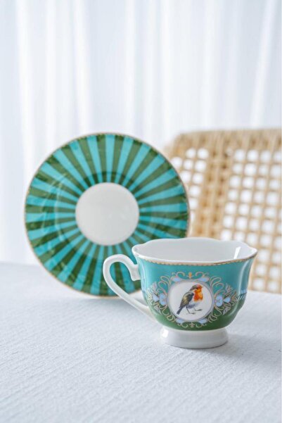 ACAR SYT-08596 Lumiere Yeşil 6'lı Kahve Fincan Takımı