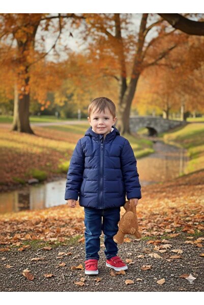 Haribo معطف أطفال قابل للنفخ مع بطانة من القطيفة