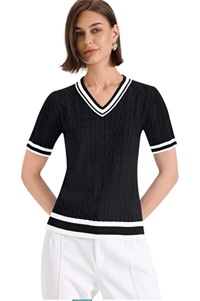 youknitwear you Kathy 100% Cotton V-Neck Women's Knitwear Sweater