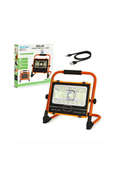 Bbox P70 LED Solar Panel Şarjlı Taşınabilir Projektör WT-734