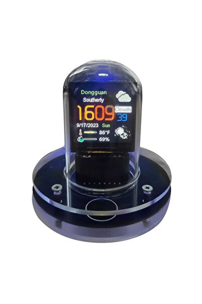 OEM Smart Tub Nixie Digital Clock for PC, 1.5 inch IPS LCD display, Calendar,...