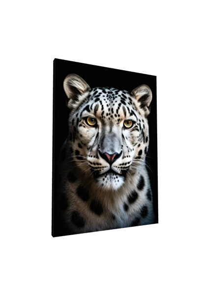 PozaTablou Pictură pe pânză: Portret de leopard în detalii realiste 80x110 cm