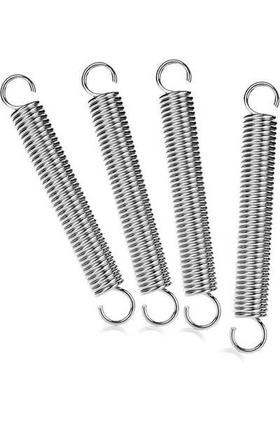 Robotistan Paslanmaz Çelik Çift Kancalı Uzatma Gergi Yayı 4x24mm - 4 lü Paket