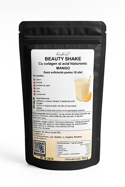 Fiber Beauty Shake Mango – With Collagen and Hyaluronic Acid 100g Foods