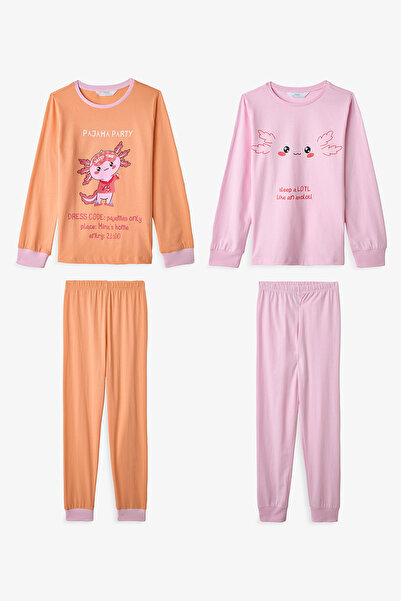 Penti Pink Girl's Relaxalotl 2-Piece Pajama Set