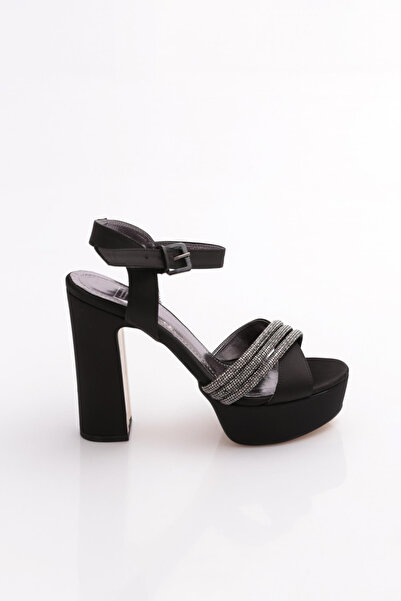 DGN Pm08-K2026 Women's Stone Ankle Strap Heeled Shoes