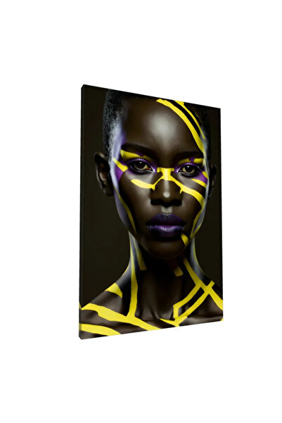 PozaTablou Pictură pe pânză: Portret cultural cu accente vii 50x70 cm