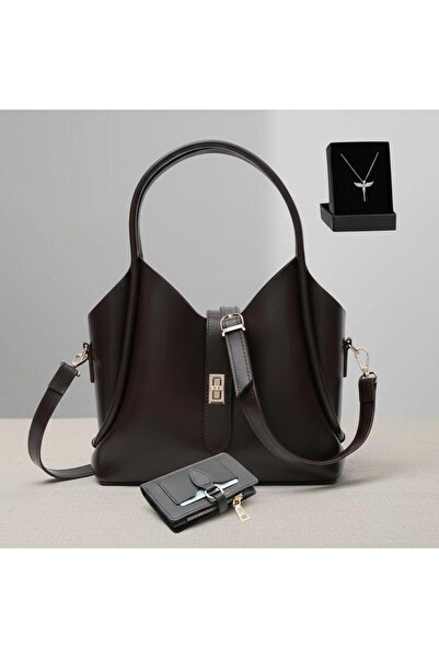 Givenza Black Women's Kangaroo Hand and Shoulder Bag with Lock Detail, Includ...