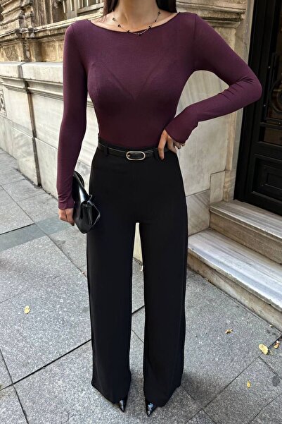 eBaa fashıon KEMERLİ PALAZZO PANTOLON