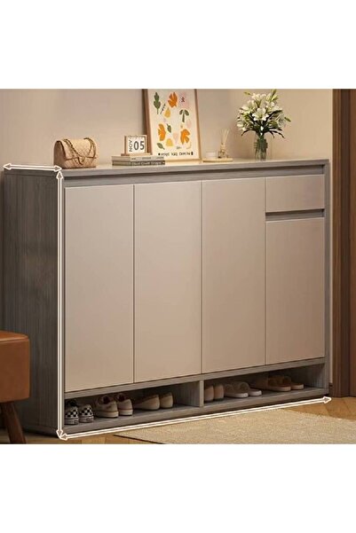 NKX خزانة أحذية فاخرة عالية الجودة مع أدراج متعددة الوظائف 120 سم