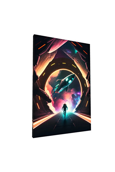 PozaTablou Pictură pe pânză: Astronautul explorând spațiul cosmic - 70x100 cm
