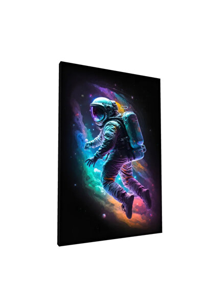 PozaTablou Pictură pe pânză: Astronautul într-un vârtej de culori cosmice 70x100 cm