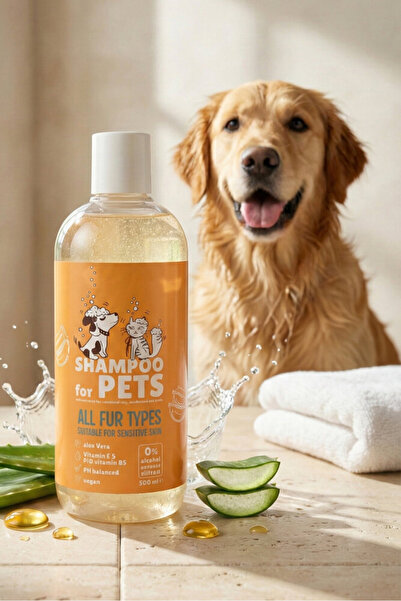 PUFYPATS Pufy Pats Vegan Hassas Ciltler İçin Aloe Vera Pet Şampuanı 500 ml
