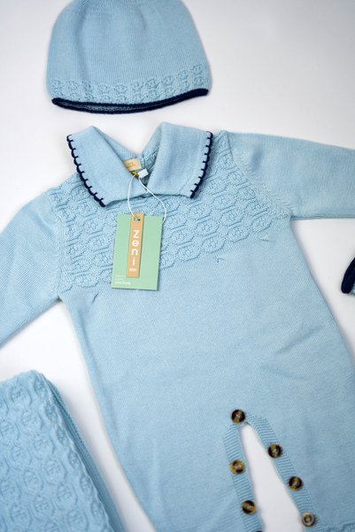 ZENİ BABY Newborn 5-Piece Knitwear Jumpsuit Set