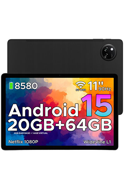 Doogee Tabletă Tab A9 Plus Neagră 11' 90Hz IPS Wi-Fi 4GB RAM 64GB Stereo Android 15