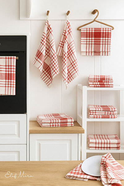 Elif Mira Set de 10 cârpe de bucătărie de lux 45x65 cm Lenjerie de masă