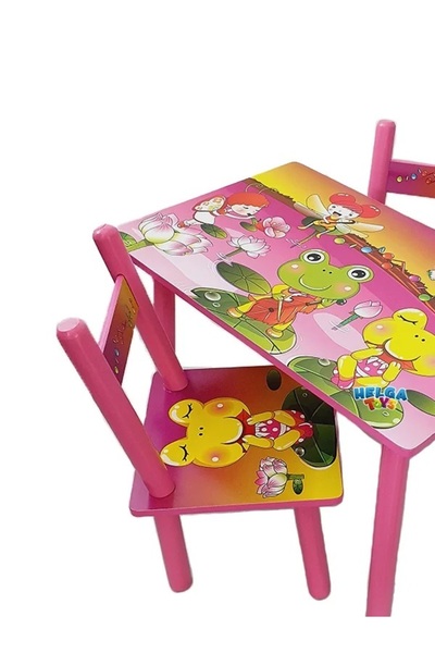 NPS Children's table with 2 chairs, MDF and wood