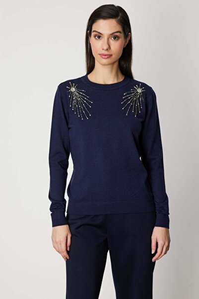 ON Knitwear Sweater with Stone Detail on the Shoulder