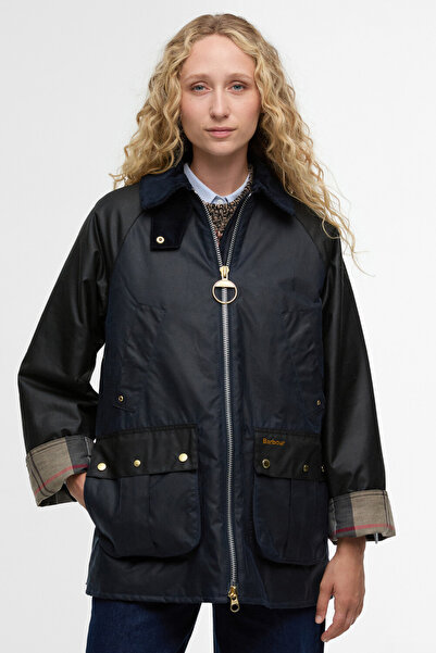 Barbour Kettlewell Yağlı Ceket NY71 Royal Navy/Black/Dress Tartan