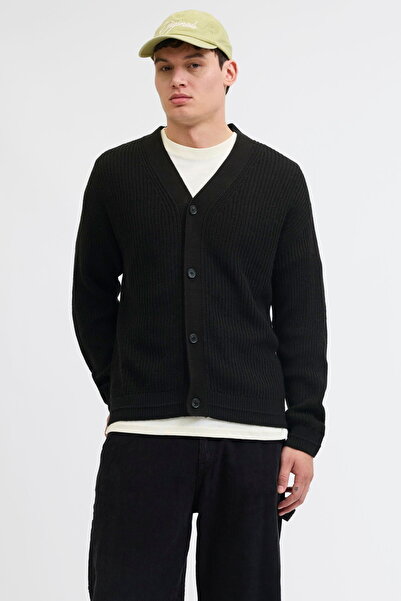 Jack & Jones Men's Button Closure V-Neck Sweater - Connor