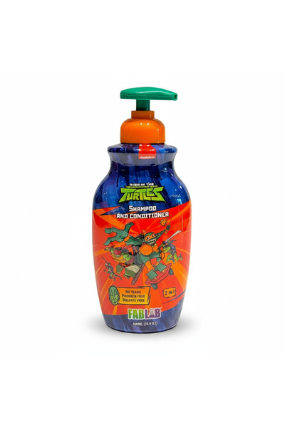 Fab lab شامبو وبلسم سلاحف النينجا ٢ في ١ - ٥٠٠ مل